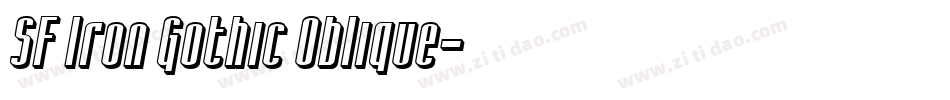 SF Iron Gothic Oblique字体转换